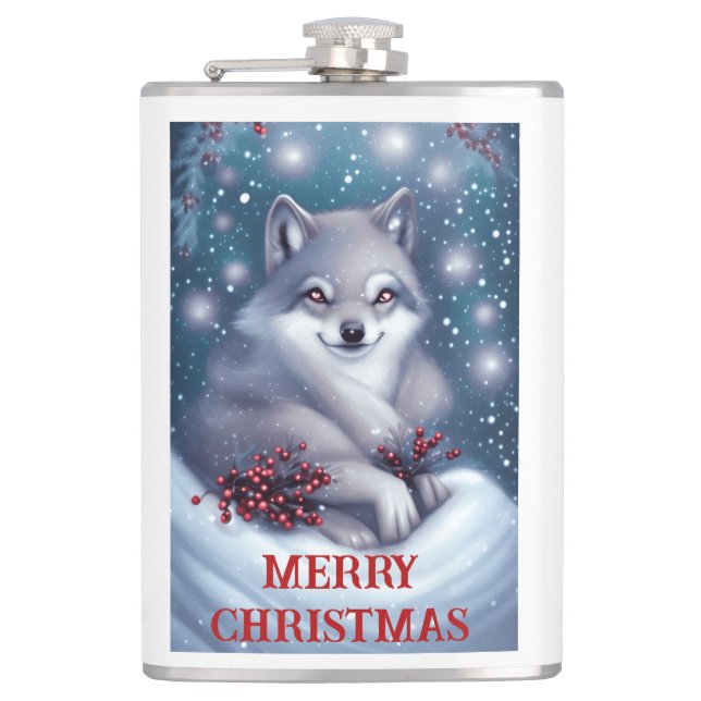 Cantil Lobo de Natal - Flask (Frente)