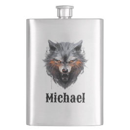 Cantil Lobo Rosnando Personalizado