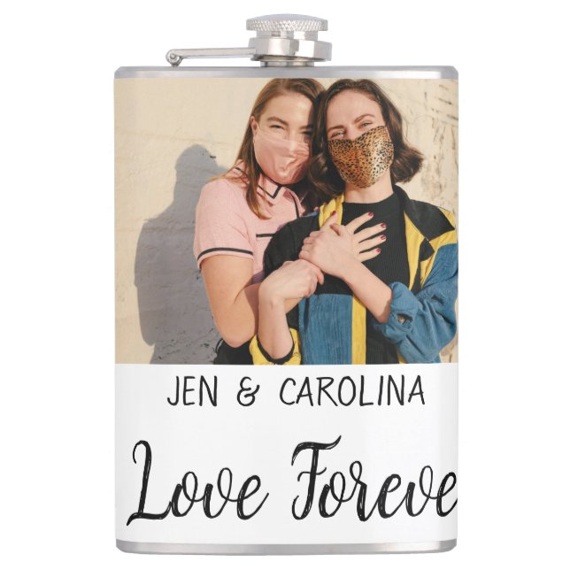 Cantil Love Forever LGbtq casal orgulho adicionar nome de (Frente)