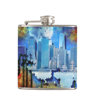 Cantil Lua de grafite SlipperyJoe NYC rodeada de espiral