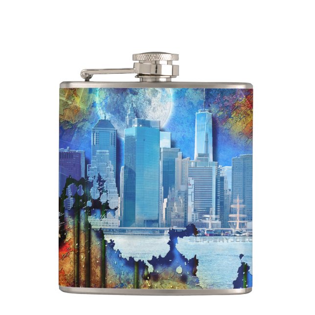 Cantil Lua de grafite SlipperyJoe NYC rodeada de espiral (Frente)