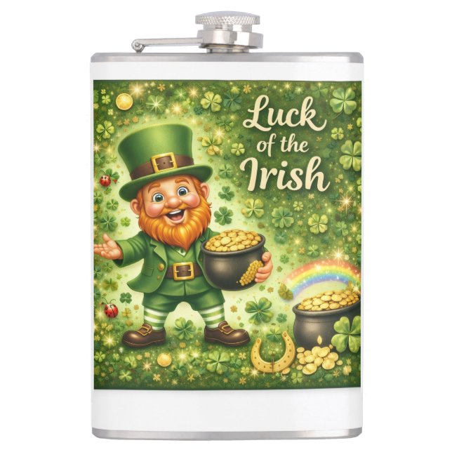 Cantil Luck of the Irish Metal Flask (Frente)