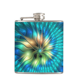 Cantil Luminosa Fantasia Flor, Colorida Abstrato Fractal