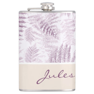 Cantil Lush Serene Pink Ferns em Laranja