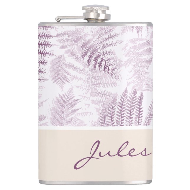 Cantil Lush Serene Pink Ferns em Laranja (Frente)