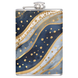 Cantil Luxo, Moderno, Padrão Azul Dourado,
