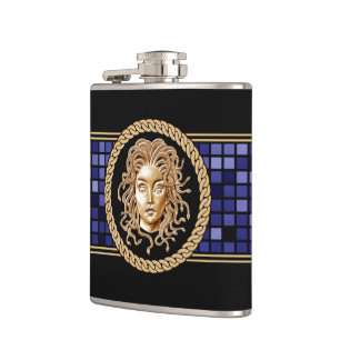 Cantil Luxury Medusa Silver Flask