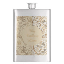 Luxury,Valentine's Day,Lovely Gold Flowers Pattern