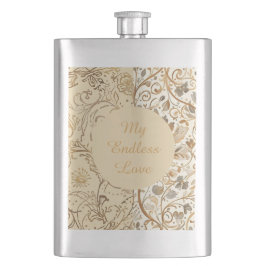 Cantil Luxury,Valentine's Day,Lovely Gold Flowers Pattern