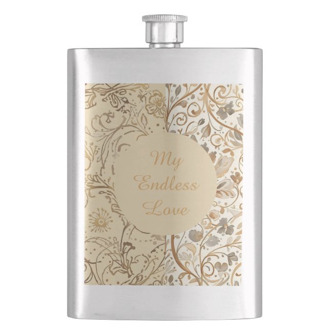 Cantil Luxury,Valentine's Day,Lovely Gold Flowers Pattern (Frente)