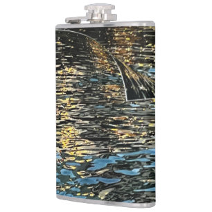 Cantil Luzes da noite no mar