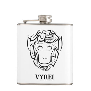 Cantil Macaco preto e branco tribal