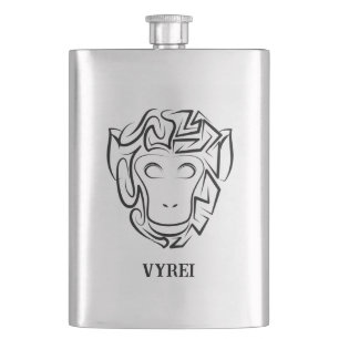 Cantil Macaco preto e branco tribal