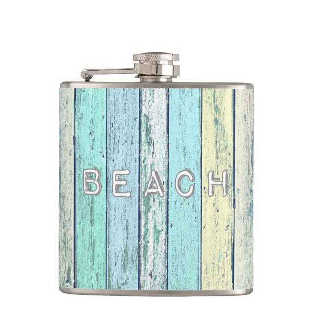 Cantil Madeira lançada costa rústica da praia (Frente)