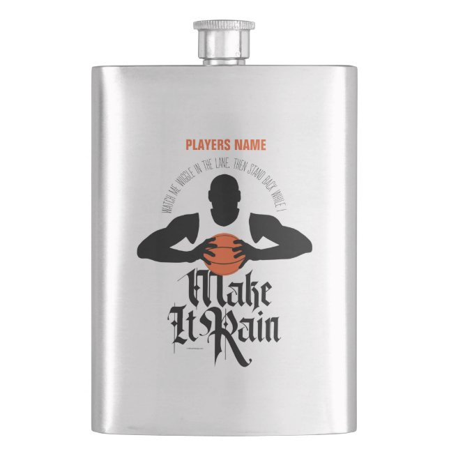 Cantil Make It Rain (Basketball) Flask (Frente)