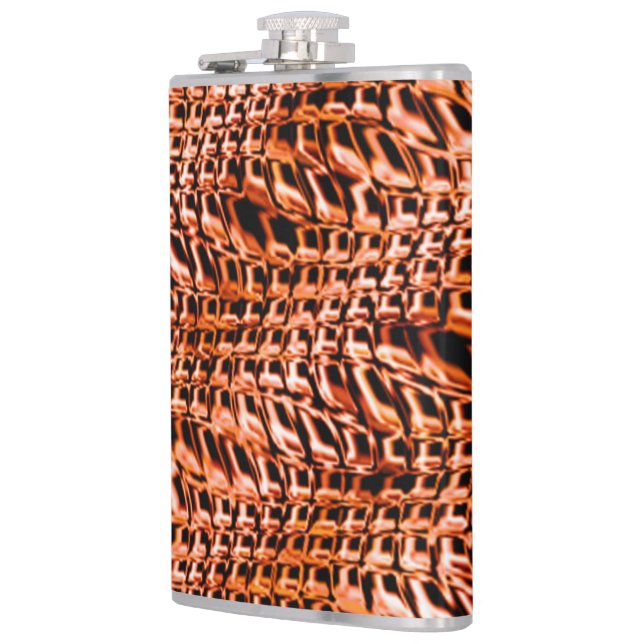 Cantil Malha de juta de coral torcida e ondulada, laranja (Esquerda)