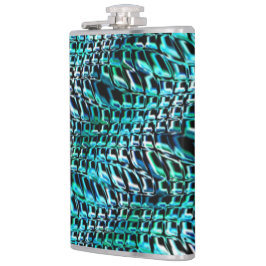 Cantil Malha do saco torta e ondulada, ciano verde