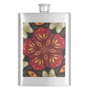 Cantil Mandala de Flores Tropicais e Borboletas