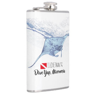 Cantil Manta ray silhoule fosco caneca de café