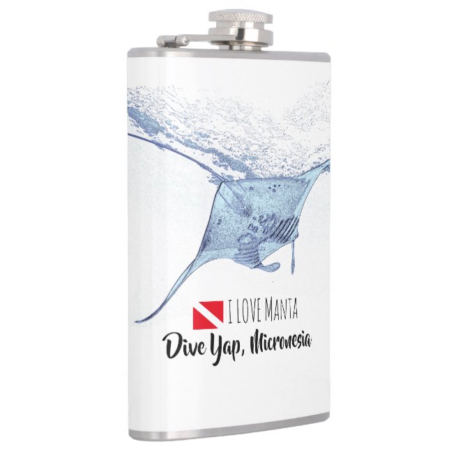 Cantil Manta ray silhoule fosco caneca de café (Direita)