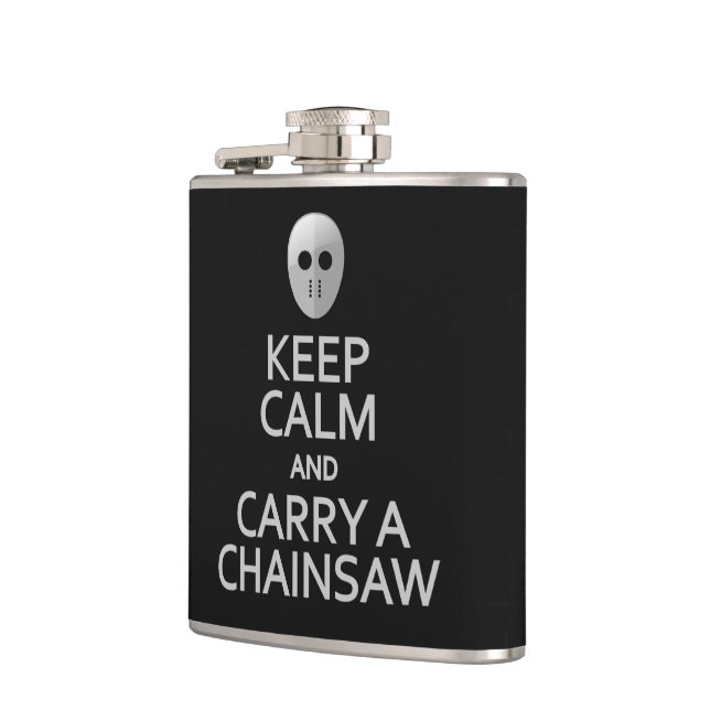 Cantil Mantenha a calma & leve uma garrafa do costume da (Esquerda)