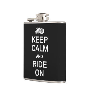 Cantil Mantenha a calma & monte-a na garrafa feita sob