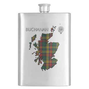 Cantil Mapa do Clan Buchanan Crest & Tartan