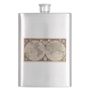 Cantil Mapa do mundo do vintage (1766)