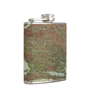 Cantil Mapa do vintage de Brooklyn NY (1908)