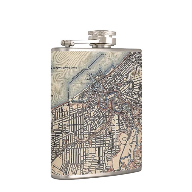 Cantil Mapa do vintage de Cleveland (1904) (Direita)