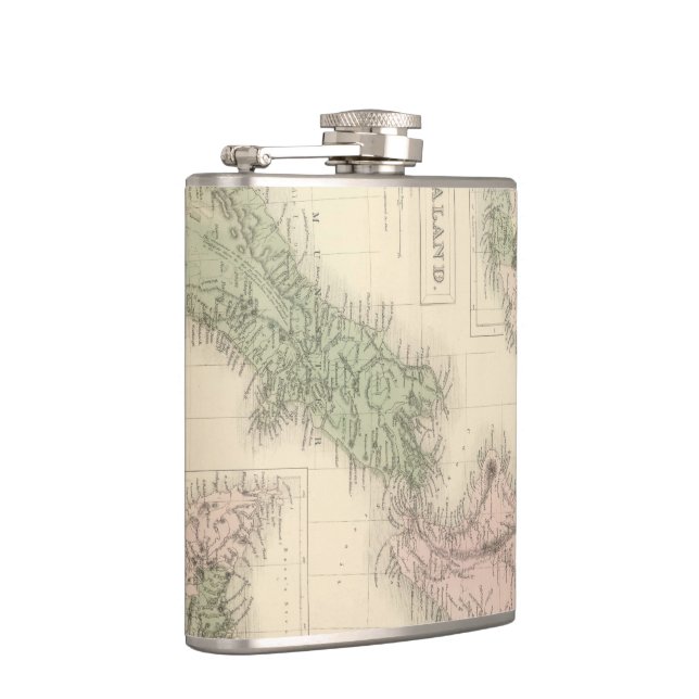 Cantil Mapa do vintage de Nova Zelândia (1854) (Direita)