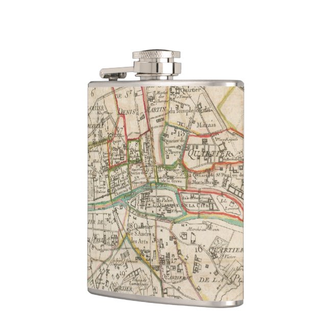 Cantil Mapa do vintage de Paris (1678) (Esquerda)