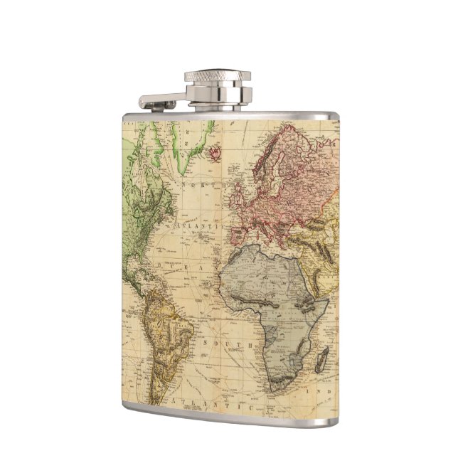 Cantil Mapa do vintage do mundo (1831) (Esquerda)