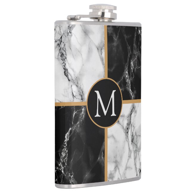 Cantil Marble de verificação preto e branco de tendência  (Direita)