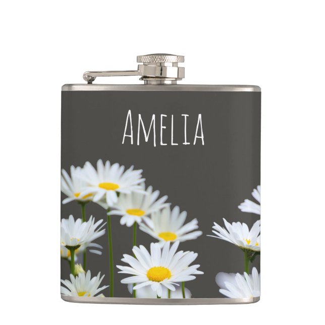 Cantil Margaridas em Cinza Personalizado (Frente)