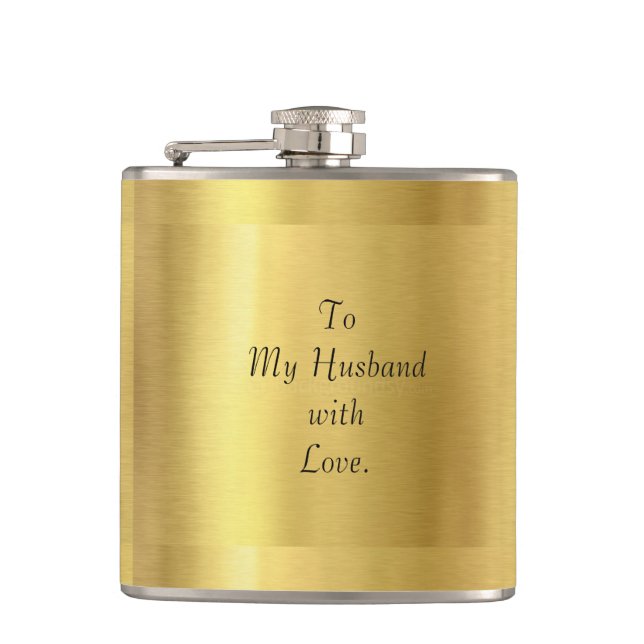 Cantil Marido Dourado Flask (Frente)