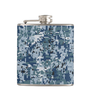 Cantil Marinho Blue Digital Camouflage Decor