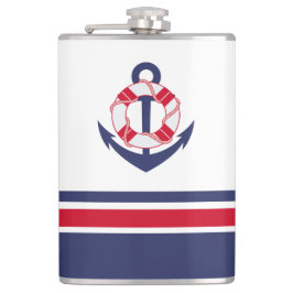 Cantil Marinho e faixas náuticas vermelhas