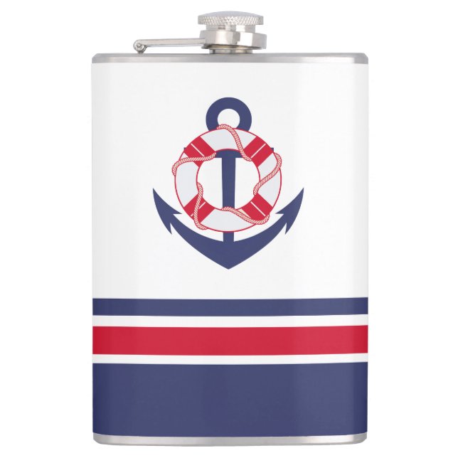 Cantil Marinho e faixas náuticas vermelhas (Frente)