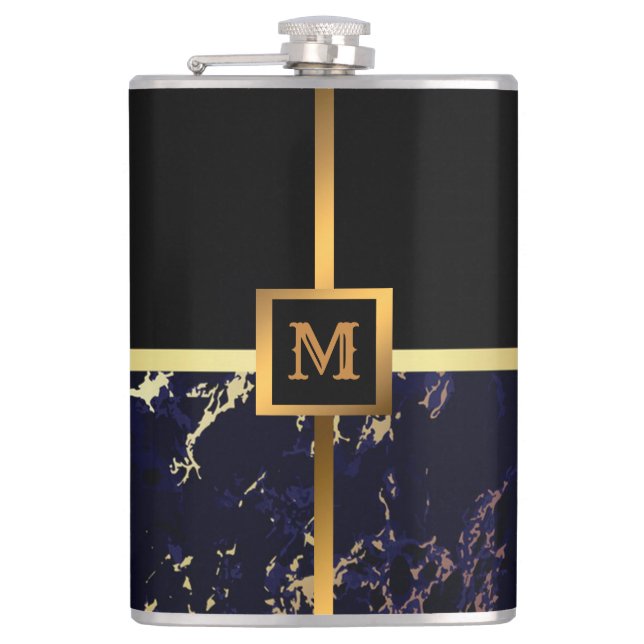 Cantil Mármore Dourado Preto Moderno e Elegante do Luxo (Frente)