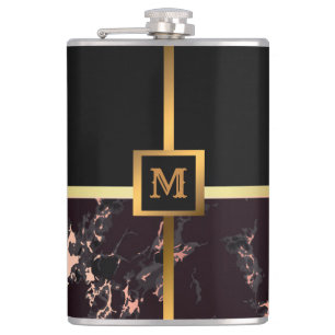 Cantil Mármore Dourado Preto Moderno e Elegante do Luxo