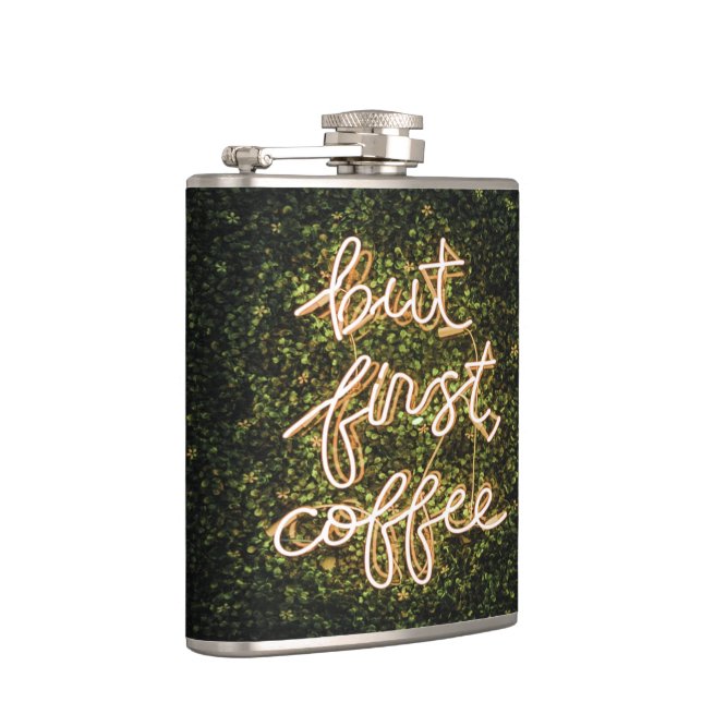 Cantil Mas Primeiro Café, Neon Lights Cita Dizendo (Direita)