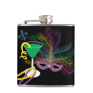 Cantil Máscara de Pavão e Martini Mardi Gras