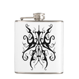 Cantil Máscara Tribal Preta e Branca Abstrata Elegante