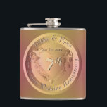 Cantil Medallion Flask de Casamento de Cobre 7<br><div class="desc">Quando atingimos marcos chave na vida,  é certo marcá-los e observá-los,  então pensei que um jeito bonito seria com um medalhão de cobre com naturalmente,  um emblema cardíaco no centro. Também estou aqui para personalizar ou ilustrar algo único para você,  apenas me mande e eu volto para você!</div>
