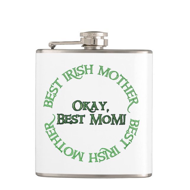 Cantil Melhor frasco branco da Mãe Irlandesa (Frente)
