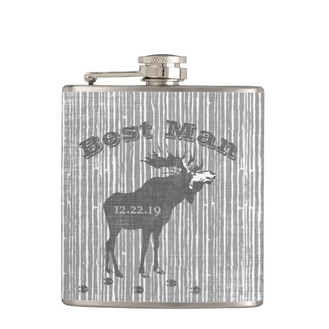 Cantil Melhor Homem Flask Vintage Moose (Frente)