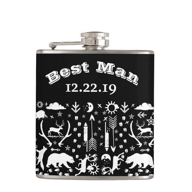 Cantil Melhor Homem Flask Vintage Moose (Frente)