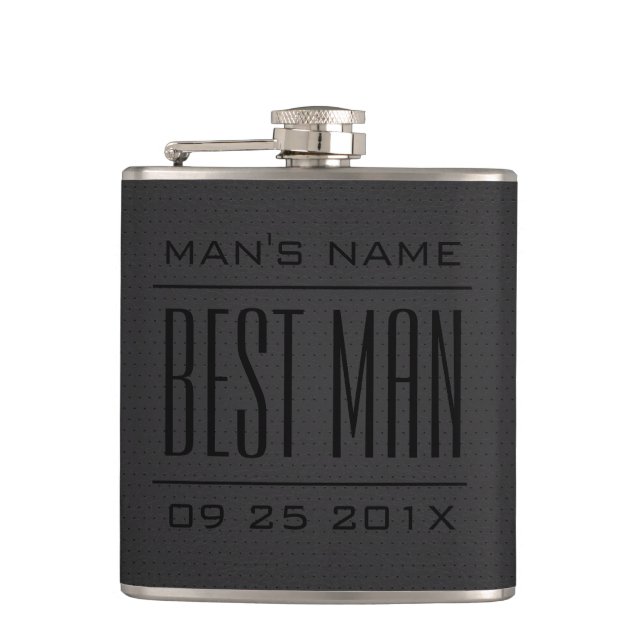 Cantil Melhor Homem Oferta-Presente-Preto Couro Faux (Frente)