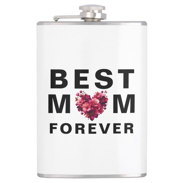 Cantil Melhor MOM para sempre - Chic & Compact Gift Flask (Frente)